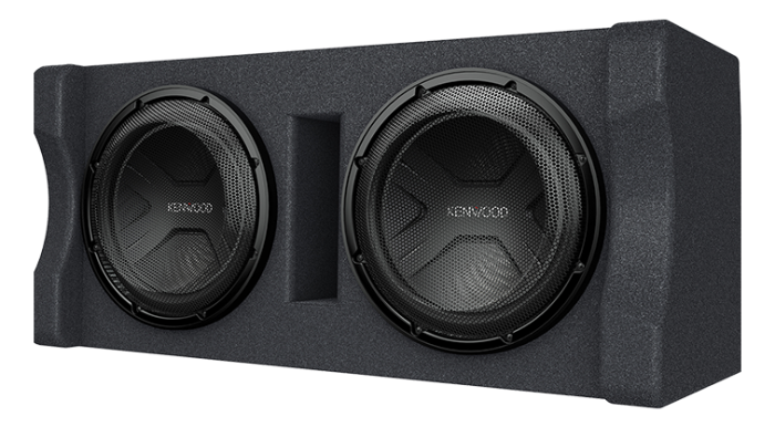 KENWOOD DUAL 12 INCH LOADED ENCLOSURE